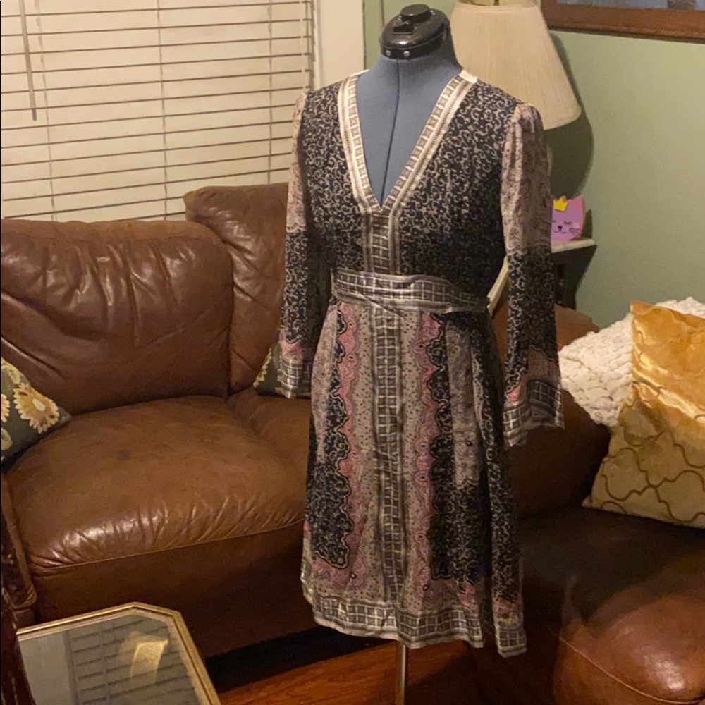 INC Silk Kimono Style Dress, Size 8